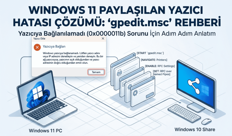 Yazıcıya Bağlanılamadı ve 0x0000011b Çözümü Yazıcıya Bağlanılamadı ve 0x0000011b Çözümü